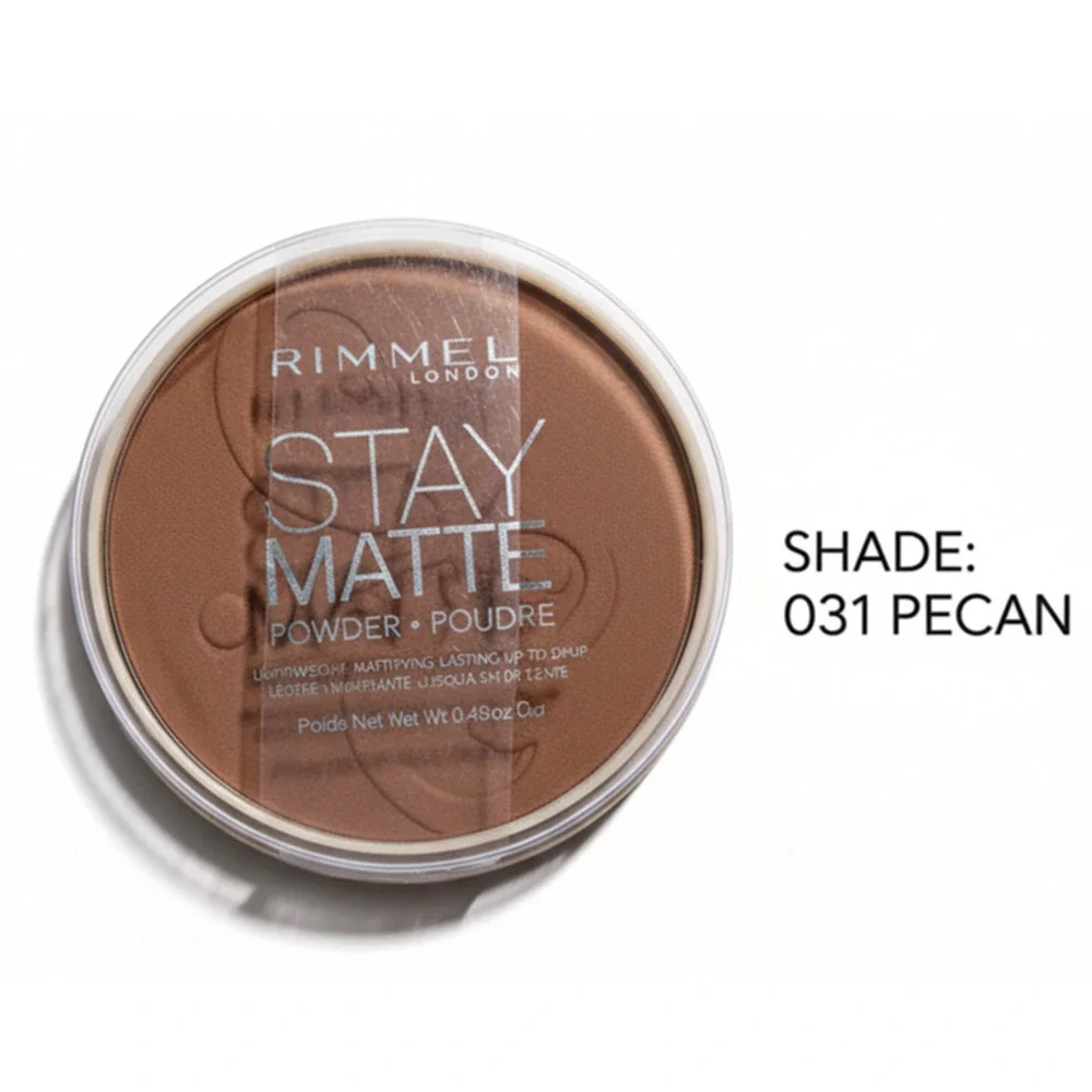 Rimmel London Stay Matte Pressed Powder, Pecan 031, Long Lasting Shine Control